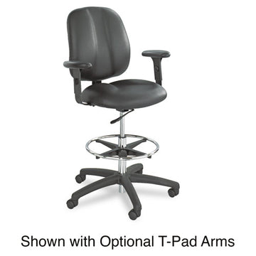 Safco® Apprentice Ii Extended-height Chair, Supports Up To 250 Lb, 22" To 32" Seat Height, Black freeshipping - TVN Wholesale